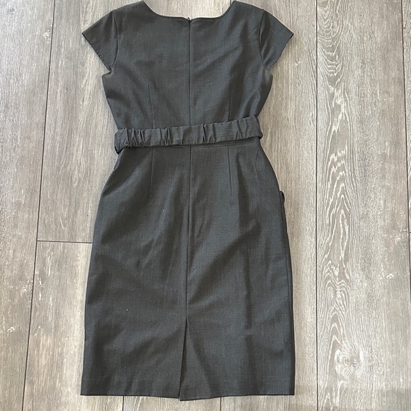 Calvin Klein Black Midi Belted Sheath Dress - Picture 4 of 4